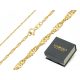  GOLD PLATED SILVER CHAIN Women's 925 Twisted Singapore 45cm