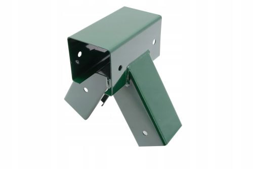  Square swing connector, green, 9x9 cm, 90 degrees