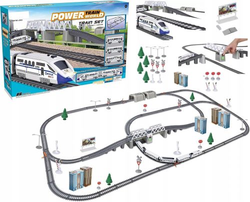  ELECTRIC RAILWAY TRAIN LOCOMOTIVE LARGE TRACKS 9m.