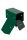 Square swing connector, green, 9x9 cm, 100 degrees