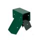 Square swing connector, green, 9x9 cm, 100 degrees