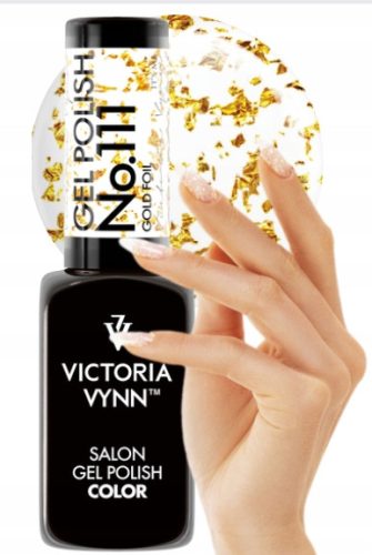  Hybrid nail polish color varnish Victoria Vynn gold foil 111 8 ml