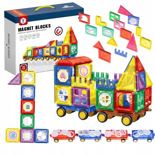  Magnetic Blocks ToyHelenki 72-piece set of magnetic blocks 72 pcs.