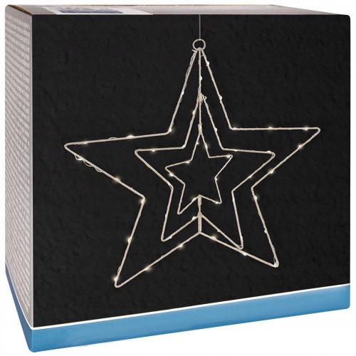  Star 50 LED Christmas decoration 60cm silver n