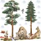  LARGE wall stickers for children FOREST ANIMALS