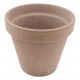  Degrea flowerpot, 21.3 cm x 21.3 x 19 cm, diameter 21 cm, ceramic in brown and beige tones, grey and silver tones, terracotta