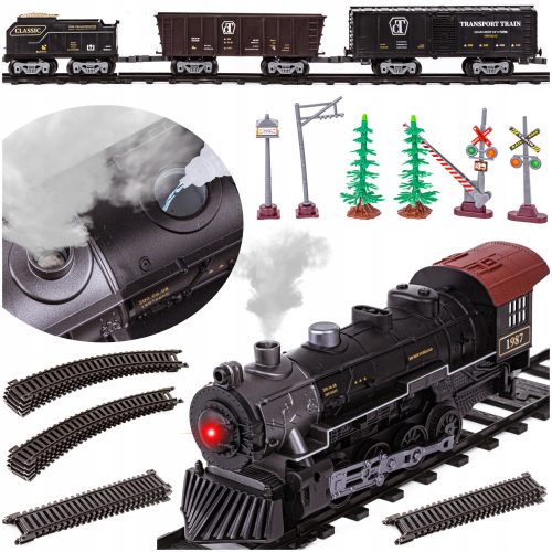  Electric train for children. CONTROLLED STEAM locomotive. Light sounds. STEAM SMOKE