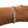  Elegant Bracelet Zircons 2 Rows Silver Wedding New Year's Eve