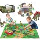  Children's Mat, Jurassic Dinosaur Toy Set