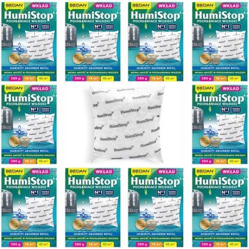 Moisture Absorber for Bathroom HUMISTOP Inserts for MOISTURE ABSORBER x 10 pcs