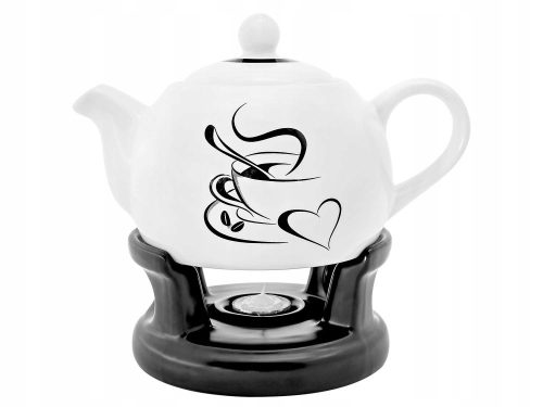 Kettles and teapots Traditional ceramic kettle Bella Fiore 1 l, white, black