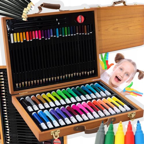  O1 Artnico artist set 63 pieces, wooden case