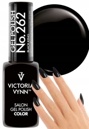  Hybrid nail polish color varnish Victoria Vynn 262 Black King 8 ml