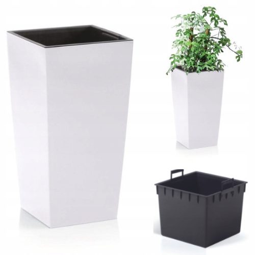  Prosperplast flowerpot 32.5 cm x 32.5 x 61 cm diameter 35 cm plastic white