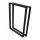  Table legs frame square - 2 pcs. 72x50 LIGHT Black