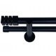  Double curtain rod 19 mm + 19 mm 140 cm