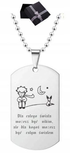  THE LITTLE PRINCE AND THE FOX PENDANT NECKLACE DOG TAG