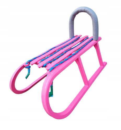  CHILDREN'S PLASTIC SLED WITH ROPE BACKREST 60cm SOLID