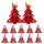  Christmas cutlery holder, red Christmas tree, 12-piece