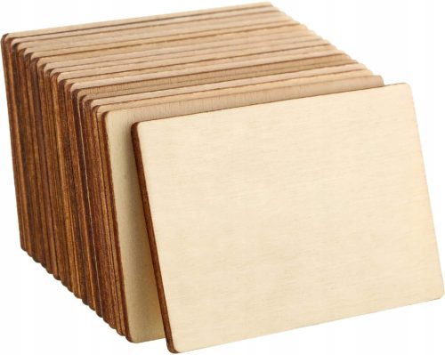  RECTANGULAR WOODEN PLYWOOD BOARD 10x6cm 10 pieces ECO COATS