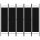 Paravent 5-panel screen, black, 200 x 180 cm