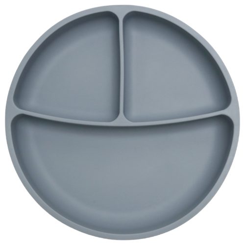  Gigi Kids Plate, grey silicone