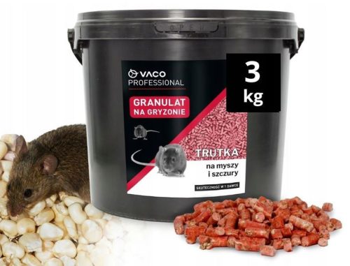  VACO PROFESSIONAL Granulate Rat and Mouse Poison (Bucket) - 3 kg