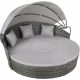  TecTake Santorin Technorattan garden furniture set, grey, 13 pieces.