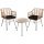  TecTake Table and Chairs, Plastic 1, Beige and Brown