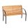  wooden bench with backrest 120 x 62 cm