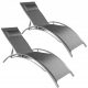  TecTake 403067 deck chair, black metal