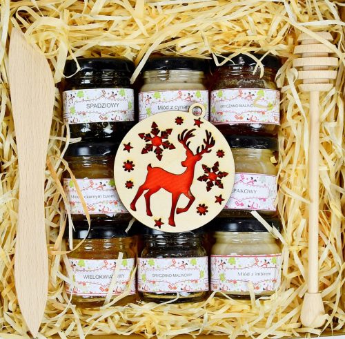  Honey set Christmas basket Santa Claus honey gift