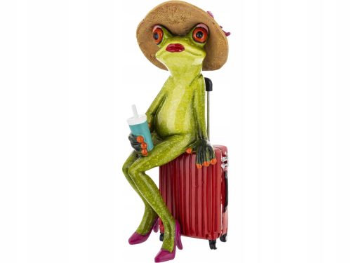  Decorative figure 17 x 7 x 6 cm - Frog with suitcase Tourist