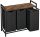 Freestanding laundry basket Matkam 114.1l, black