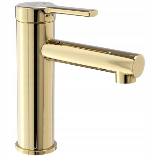 Rea Pixel freestanding washbasin tap, gold