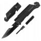  FOLDABLE RESCUE HUNTING KNIFE FLASHLIGHT 22CM