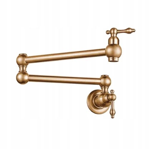 CHDE Old retro brass wall mounted kitchen faucet