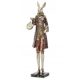 Decorative figures and sculptures for the home Rabbit figure with clock o140f Rabbit gift