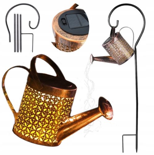 Hanging Garden Lights SOLAR LAMP POWERED IN GARDEN WATERING CAN 80CM LED