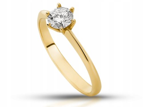  Gold ring 585 with Moissanite 0.50ct certified