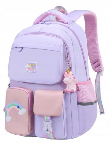  School Backpack, Purple, School Bag, Grade 1-3, Reflective