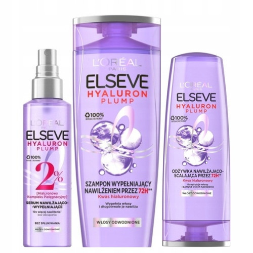  L'Oréal Paris Elseve Hyaluron Plump Shampoo, Conditioner and Hair Serum