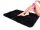 Bathroom rug made of rabbit velvet, rabbit hair, black, washable, 80 x 120 cm