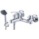 Bath and shower faucet with valve