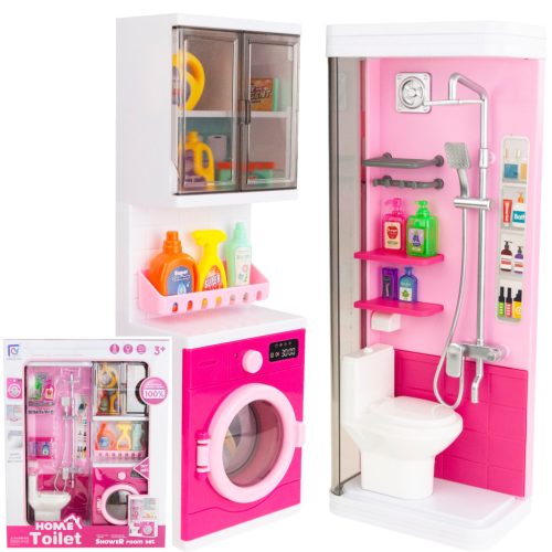  BATHROOM WITH ACCESSORIES SHOWER TOILET WASHING MACHINE BATHROOM SET FOR CHILDREN