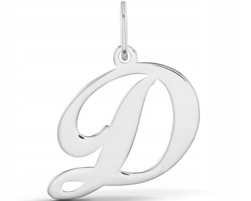  SILVER CHAIN PENDANT LETTER D DECORATIVE 925 LETTER