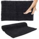 Washable Bathroom Rug, Soft, Absorbent, Braided, 50 x 80 cm, Black