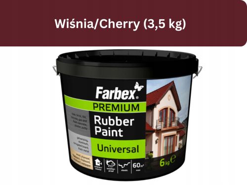 PEINTURE CAOUTCHOUC Farbex Caoutchouc Liquide Universel Premium pour toutes les surfaces CERISE