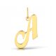  GOLD PLATED PENDANT ON A CHAIN GOLD PENDANT LETTER A DECORATIVE 925 LETTERS