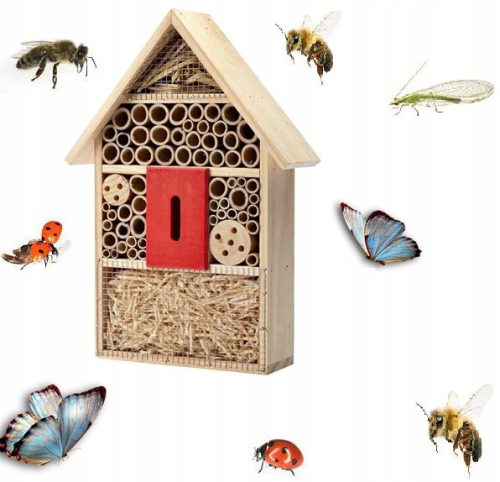 Boxes (houses) and birdhouses Ecological insect house, red mason bees, 40 cm